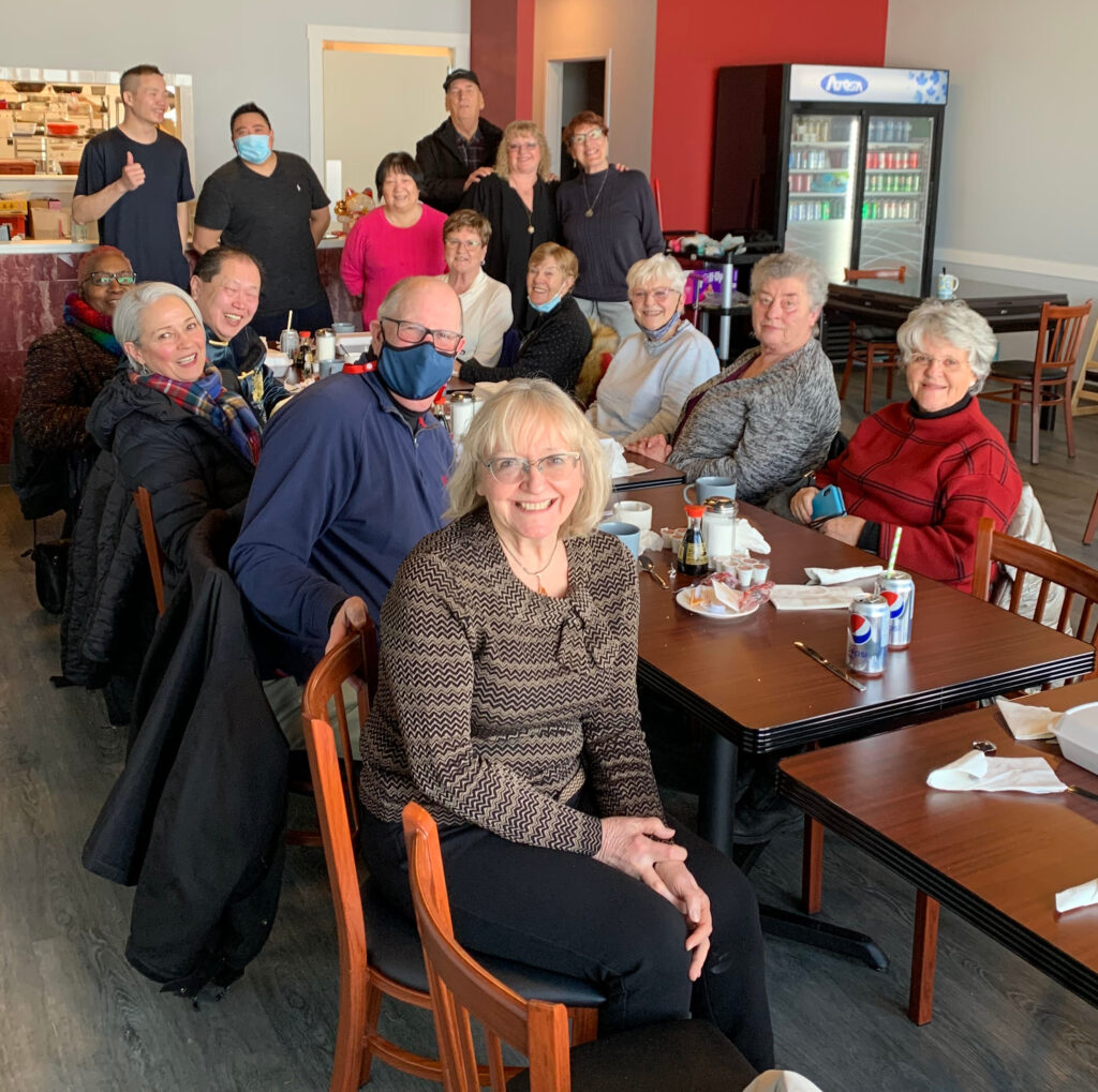 SWESA members at Twins Restaurant luncheon Feb 2022